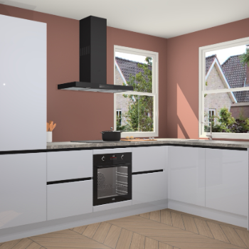 Sneeuwwitte hoogglans greeploze keuken Salzburg 111480