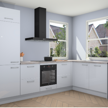 Sneeuwwitte hoogglans keuken Salzburg 111456