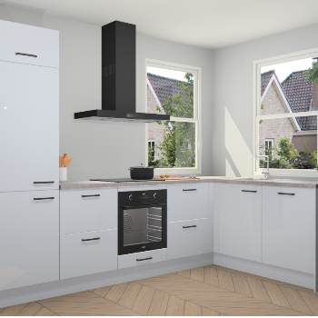 Sneeuwwitte hoogglans keuken Salzburg 111476