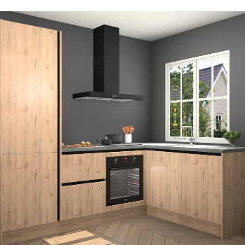 Madera Natuur greeploze keuken Linz 111840
