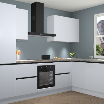 Sneeuwwitte greeploze keuken Geneve 111376