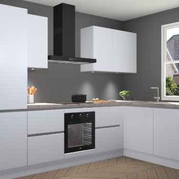 Sneeuwwitte greeploze keuken Geneve 111386