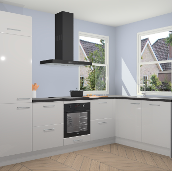 Zijdegrijze hoogglans keuken Salzburg 111728