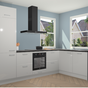 Zijdegrijze hoogglans keuken Salzburg 111733