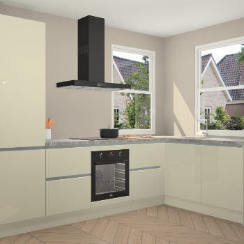 Magnolia hoogglans greeploze keuken Salzburg 111781