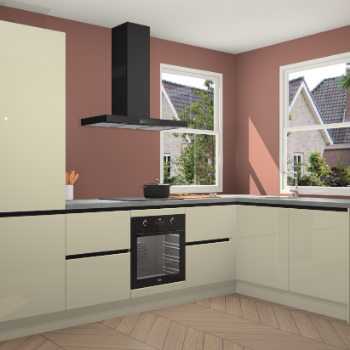 Magnolia hoogglans greeploze keuken Salzburg 111793