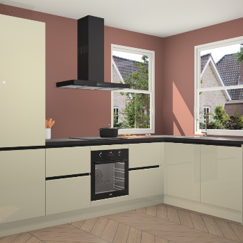 Magnolia hoogglans greeploze keuken Salzburg 111794