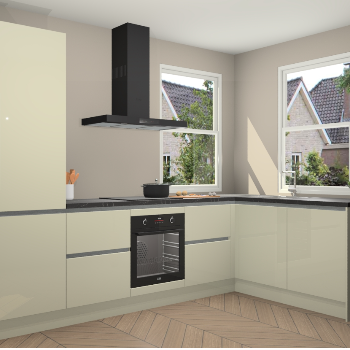 Magnolia hoogglans greeploze keuken Salzburg 111783