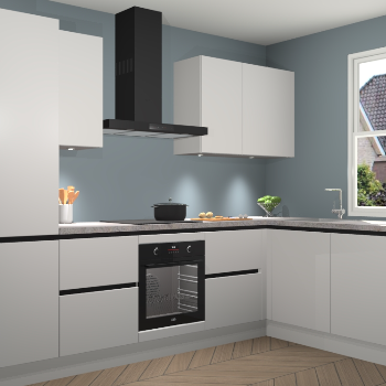 Zijdegrijze greeploze keuken Geneve 111630