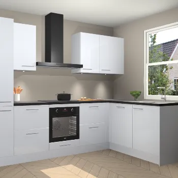 Sneeuwwitte hoogglans keuken Bazel 21909