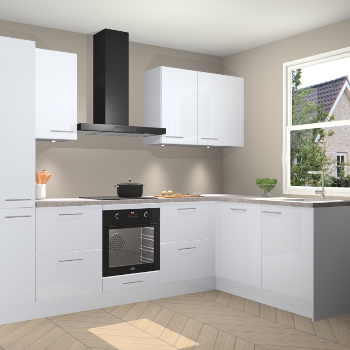 Sneeuwwitte hoogglans keuken Bazel 112362
