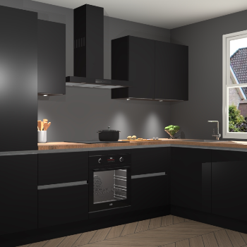 Zwarte greeploze keuken Geneve 111971
