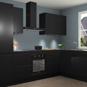 Zwarte greeploze keuken Geneve 112001
