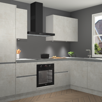 Beton Opaal greeploze keuken Geneve 112125