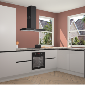 Zijdegrijze greeploze keuken Salzburg 112204