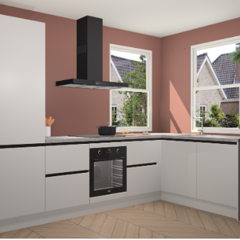 Zijdegrijze greeploze keuken Salzburg 112205