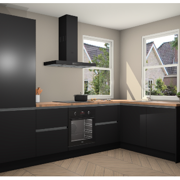 Zwarte greeploze keuken Salzburg 111898