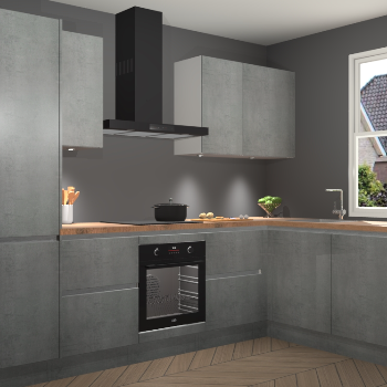 Beton Parelgrijs greeploze keuken Geneve 112328