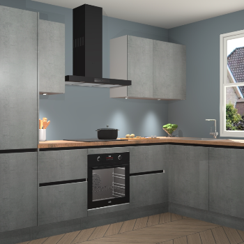 Beton Parelgrijs greeploze keuken Geneve 112331