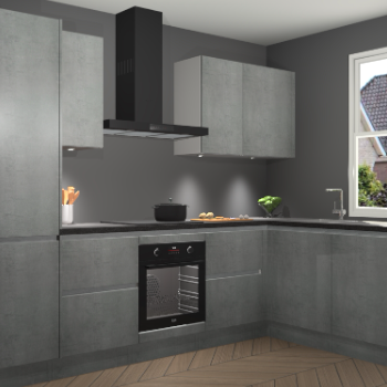 Beton Parelgrijs greeploze keuken Geneve 112458