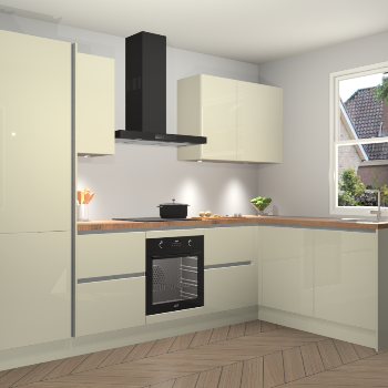 Magnolia hoogglans greeploze keuken Bazel 112618