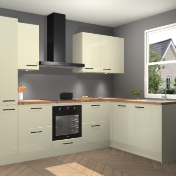 Magnolia hoogglans keuken Bazel 112619