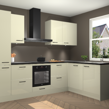 Magnolia hoogglans keuken Bazel 112656