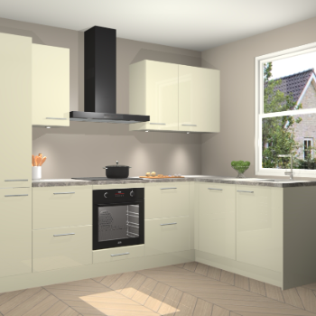 Magnolia hoogglans keuken Bazel 112660