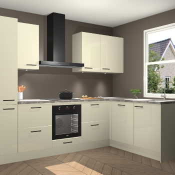 Magnolia hoogglans keuken Bazel 112664