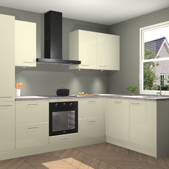 Magnolia hoogglans keuken Bazel 112698