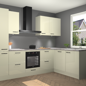 Magnolia hoogglans keuken Bazel 112700