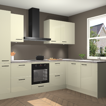 Magnolia hoogglans keuken Bazel 112701