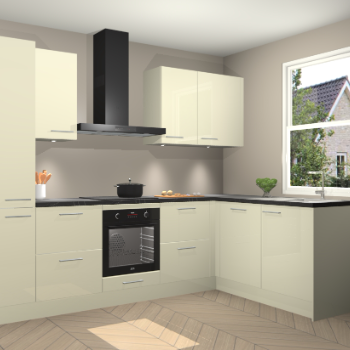 Magnolia hoogglans keuken Bazel 112703