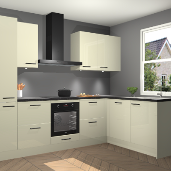 Magnolia hoogglans keuken Bazel 112706