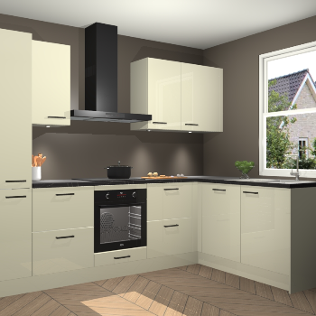 Magnolia hoogglans keuken Bazel 112707