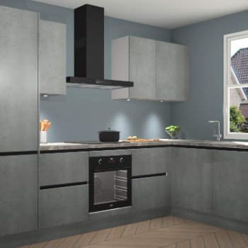 Beton Parelgrijs greeploze keuken Geneve 112472