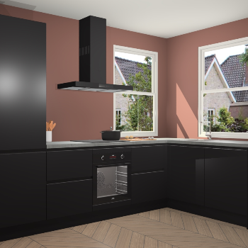 Zwarte greeploze keuken Salzburg 112270