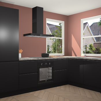 Zwarte greeploze keuken Salzburg 112272