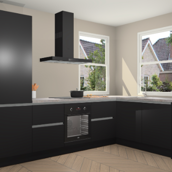 Zwarte greeploze keuken Salzburg 112257