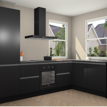 Zwarte greeploze keuken Salzburg 112258