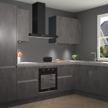Beton Antraciet greeploze keuken Geneve 112733