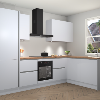 Sneeuwwitte greeploze keuken Bazel 112720