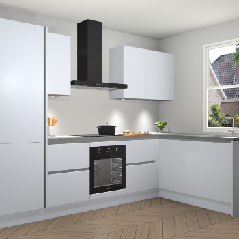 Sneeuwwitte greeploze keuken Bazel 112726