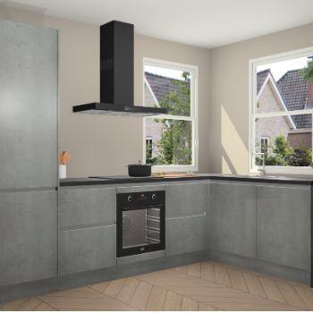 Beton Parelgrijs greeploze keuken Salzburg 112577