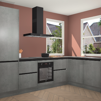 Beton Parelgrijs greeploze keuken Salzburg 112594