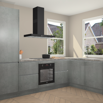 Beton Parelgrijs greeploze keuken Salzburg 112578