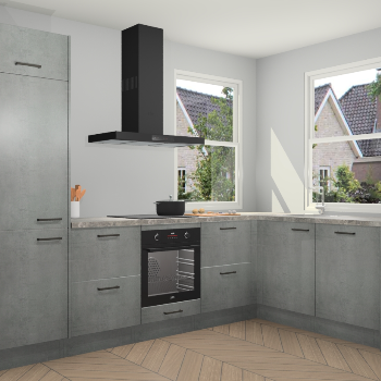 Beton parelgrijs keuken Salzburg 112589