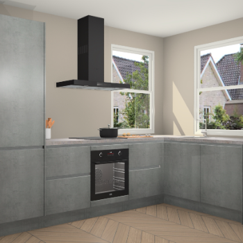 Beton Parelgrijs greeploze keuken Salzburg 112579