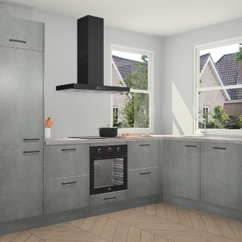 Beton parelgrijs keuken Salzburg 112590