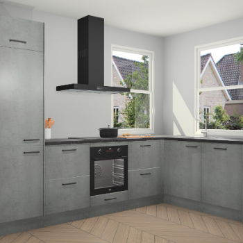 Beton parelgrijs keuken Salzburg 112591